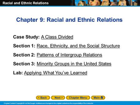 Chapter 9: Racial and Ethnic Relations