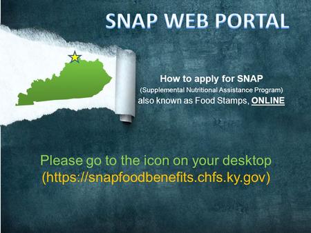 SNAP WEB PORTAL How to apply for SNAP
