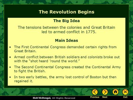 The Revolution Begins The Big Idea