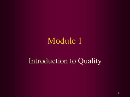 introduction to quality presentation