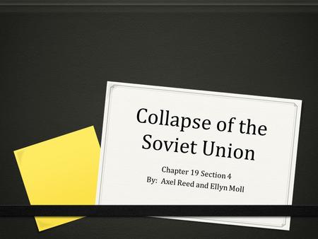 Collapse of the Soviet Union