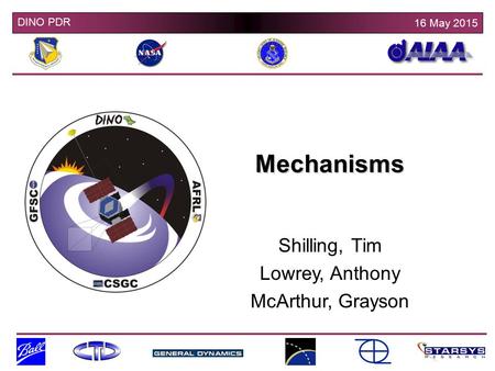 Mechanisms Shilling, Tim Lowrey, Anthony McArthur, Grayson.