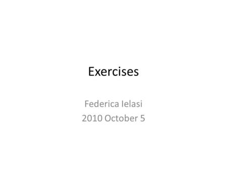 Exercises Federica Ielasi 2010 October 5. Exercise What effect will a sudden increase in the volatility of gold prices have on interest rates?