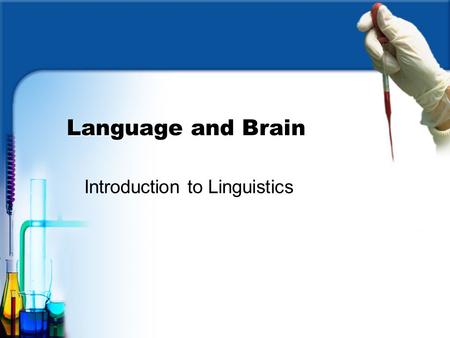 Language and Brain Introduction to Linguistics. Introduction If language is a human instinct, where is it?