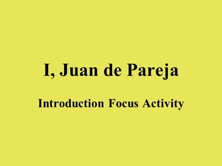 Introduction Focus Activity