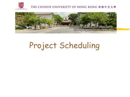 Project Scheduling. SEEM 35302 Project Scheduling (PS) To determine the schedules to perform the various activities (tasks) required to complete the project,