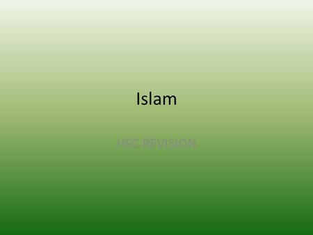 Islam HSC REVISION.