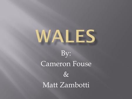 By: Cameron Fouse & Matt Zambotti. Offa’s Dyke: Made the first boarder between Wales and England in the 8 th century Beaumis Castle: Was built by the.