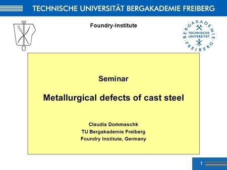 Metallurgical defects of cast steel