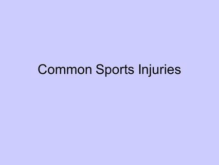 Common Sports Injuries. Recap from last class Joints – terms, types Range of movement in joints Structure and function of joints Different types of synovial.