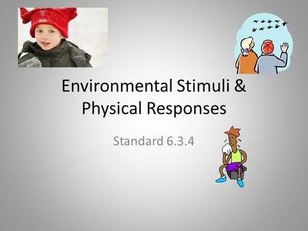 Environmental Stimuli & Physical Responses Standard 6.3.4.