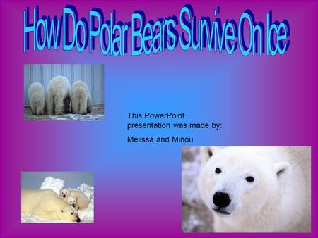 This PowerPoint presentation was made by: Melissa and Minou.