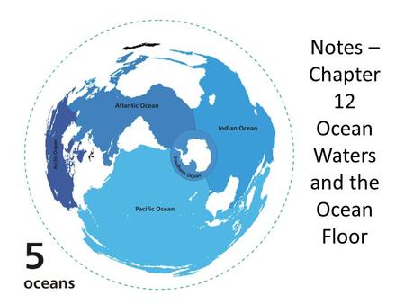 Notes – Chapter 12 Ocean Waters and the Ocean Floor
