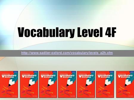 Vocabulary Level 4F