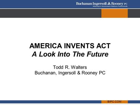 AMERICA INVENTS ACT A Look Into The Future
