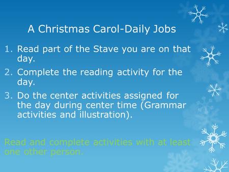 A Christmas Carol-Daily Jobs