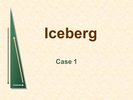 Iceberg Case 1. Slide 2 Background information Iceberg Ltd – frozen food operations Opened 8 weeks ago on a premium site Theme ”customer confidence” Keep-it-cold.