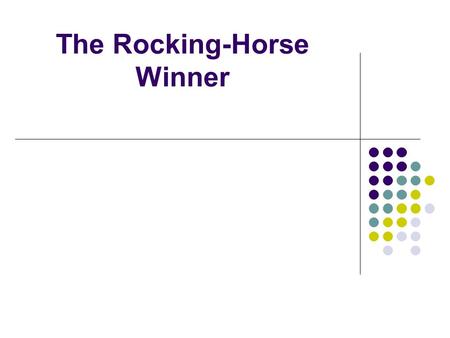the rocking horse winner study guide