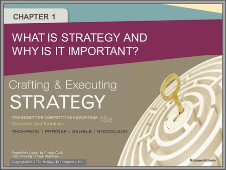 CHAPTER 1 WHAT IS STRATEGY AND WHY IS IT IMPORTANT? McGraw-Hill/Irwin Copyright ®2012 The McGraw-Hill Companies, Inc.
