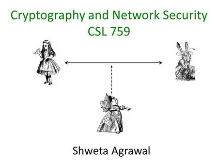 Cryptography and Network Security CSL 759 Shweta Agrawal.