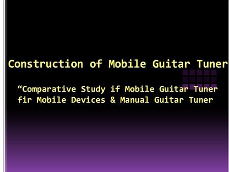 Objectives: This research aims to find out the attitude of the respondents between a mobile guitar tuner and a manual guitar tuner.