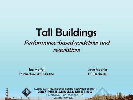 Performance-based guidelines and regulations