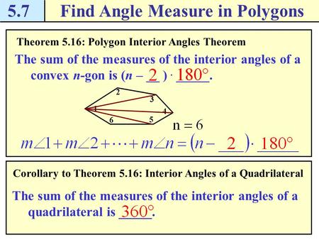 Find Angle Measure in Polygons