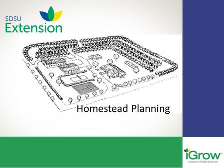 2 Homestead Planning. Planning Factors 1.Water Supply 2.Services 3.Fire Prevention 4.Security 5.Space.