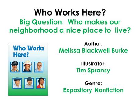 Melissa Blackwell Burke Expository Nonfiction