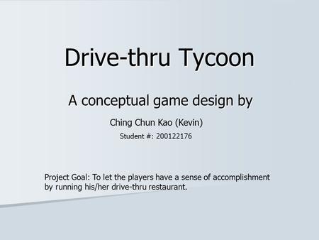 A conceptual game design by