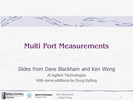 Multi Port Measurements