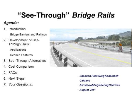 “See-Through” Bridge Rails