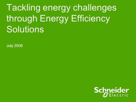 Tackling energy challenges through Energy Efficiency Solutions