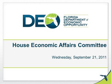 House Economic Affairs Committee Wednesday, September 21, 2011.