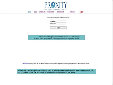 Each user is assigned a username as well as a password– multiple users may use the same password but only one at a time The Proxity database provides research.
