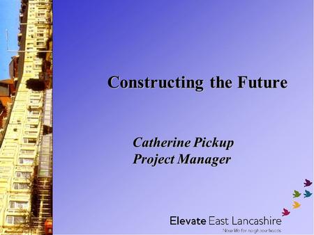 Constructing the Future Catherine Pickup Project Manager.