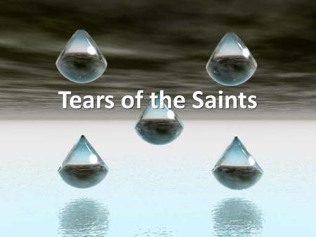 Tears of the Saints. There are many prodigal sons, On or city streets they run, Searching for shelter.