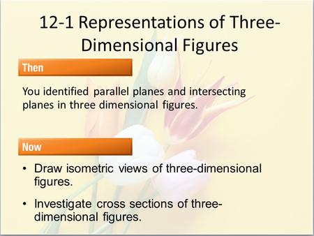 12-1 Representations of Three-Dimensional Figures