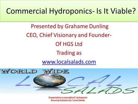 Commercial Hydroponics- Is It Viable?