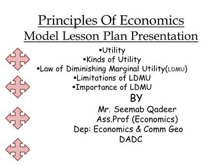 Principles Of Economics Model Lesson Plan Presentation