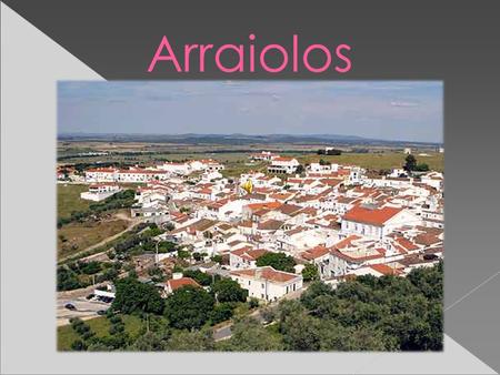 Arraiolos.  It´s a Portuguese village situated in the south of the country and it is worldwide known by its famous carpets. Arraiolos.