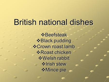 British national dishes