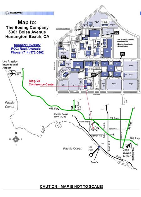 Map to: The Boeing Company 5301 Bolsa Avenue Huntington Beach, CA