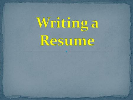 The purpose of a resume is to provide a summary of your experience, skills, and accomplishments. It is a quick advertisement of who you are, so that a.