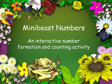 An interactive number formation and counting activity
