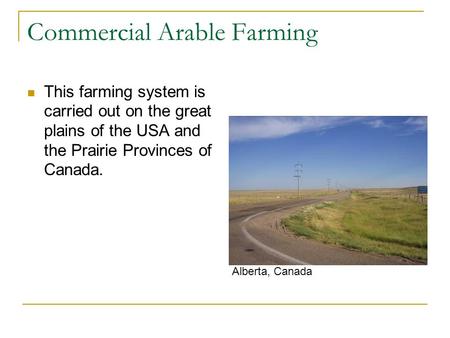Commercial Arable Farming