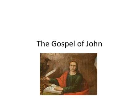 The Gospel of John. Difference between John and Synoptics More spiritual, theological (Eagle soars above others) Contains info the others do not have.