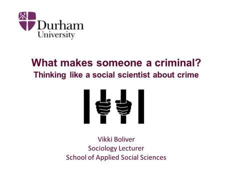 What makes someone a criminal?