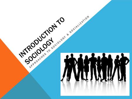 INTRODUCTION TO SOCIOLOGY APPROACHES TO SOCIOLOGY & SOCIALIZATION.