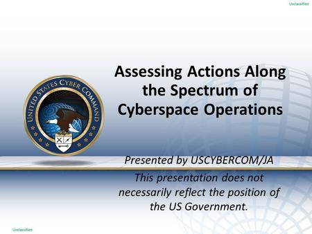 Assessing Actions Along the Spectrum of Cyberspace Operations